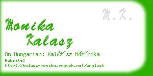 monika kalasz business card